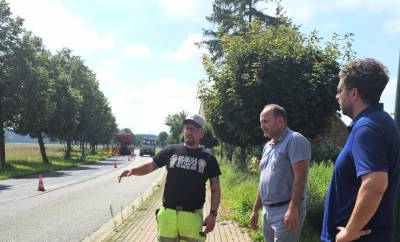 v.l. Polier Daniel Thieme, MdL Thomas Staudt, Marco Radke (Ortsb�rgermeister)