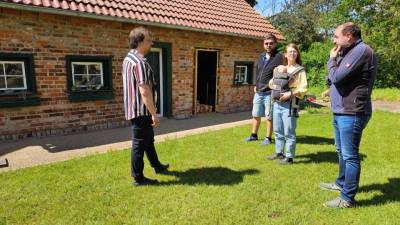 v.l. Carl Heine, Marco Radke, Eve Heine, Thomas Staudt in Wei�ewarte