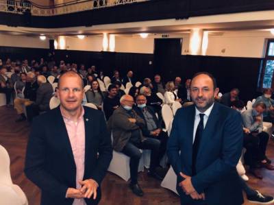 Mit Sebastian Stoll (1. Beigeordneter des Landkreises Stendal) bei der Nominierungsveranstaltung