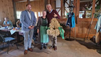 v.l. Thomas Staudt MdL, Vereinsvorsitzende Ute Braune, Holger Stahlknecht MdL