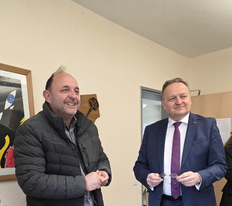 v.l. Thomas Staudt, Staatssekret�r J�rgen B�hm